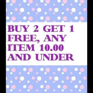 B2G1 Free on anything under $10